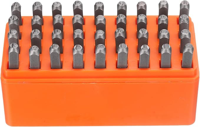 HARFINGTON 36pcs Metal Stamping Kit 1/8" Steel Uppercase Letter and Number by HARFINGTON
