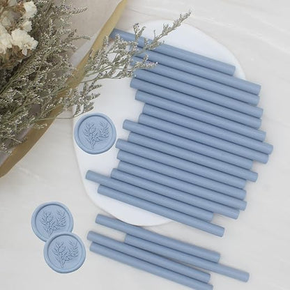 Dusty Blue Wax Seal Sticks 20pcs, Andotopee Glue Gun Wax Seal Sticks - Image 2