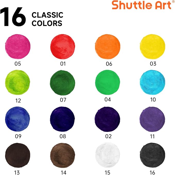 Shuttle Art 16 Colors Watercolor Paint Set Bulk, Watercolor Paint Set - Image 2