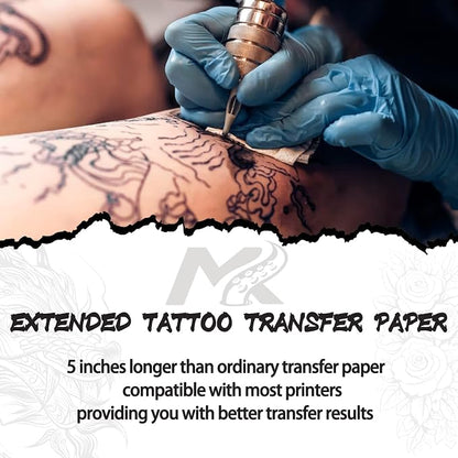 2025 NEW Extended Tattoo transfer paper, 100 Sheets Premium Stencil Transfer - Image 7