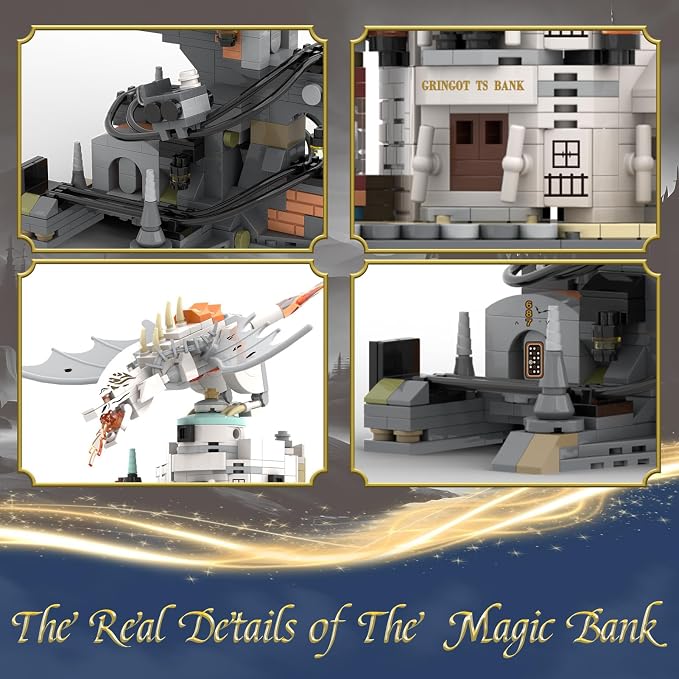 WINNER SPACE Lighting Magic Castle Wizarding Bank Building Sets, Magic Castle - Image 3