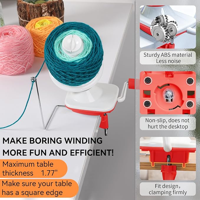 SPEENSUN Yarn Spinner, Yarn Cake Winder, 3.5 OZ Easy-to-Install and Efficiently - Image 4