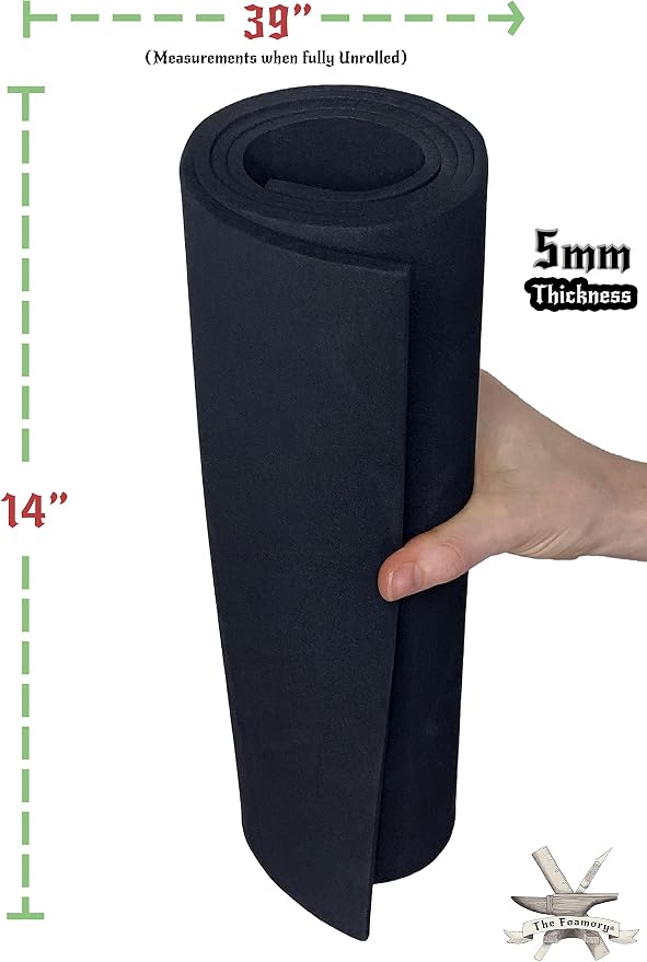 Shape Retention EVA Cosplay Foam 5mm 14x39 inch Black or White High Density EVA - Image 4