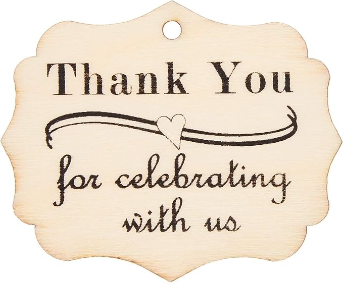 Juvale Wooden Thank You Tags - Image 3