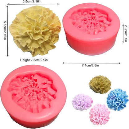 Soap Molds Carnations Flower, 3D Flowers Silicone Handmade DIY Candy Melt Mold - Image 5