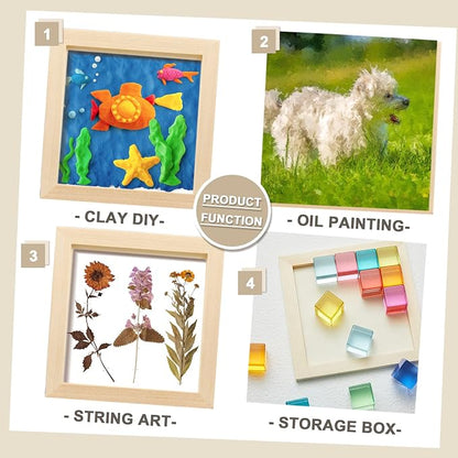 Kathfly 48 Pcs 6 x 6’’ Wood Panel Boards, Unfinished Wood Canvas Panels - Image 6