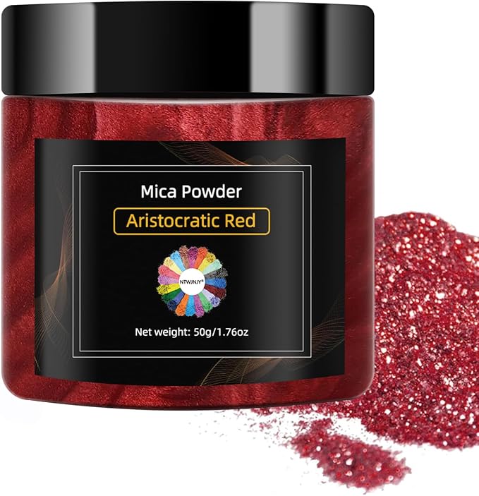 Aristocratic Red Mica Powder, Natural Shimmer Mica Powder by NTWJNJY