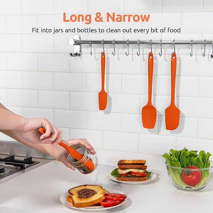 U-Taste Silicone Spatula Set: 600ºF High Heat Resistant, Seamless Food Grade - Image 9
