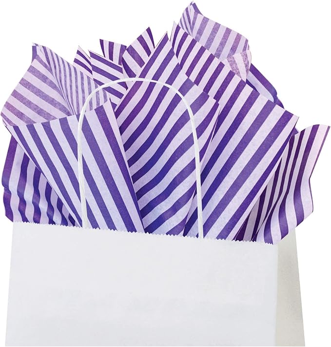 Flexicore Packaging Puple Pin Stripe Print Gift Wrap Tissue Paper Size: 15 Inch - Image 4