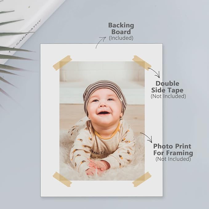 10 Pack Backing Boards, 18x24 Uncut White Mats Matboards, Acid-Free Backerboards - Image 5
