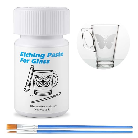 Glass Etch Starter Cream Kit for Intricate Designs Etching Art Cream Etching by ElectricWise