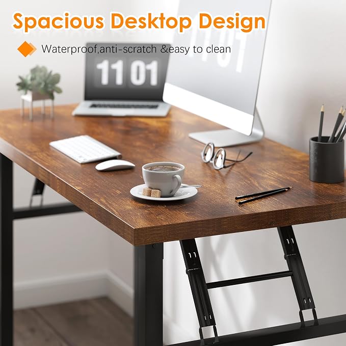 Need 39.4 inches Computer Desk for Small Space Small Folding Table Small - Image 5