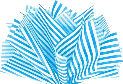 Flexicore Packaging Turquoise Blue Pin Stripe Print Gift Wrap Tissue Paper by FlexicorePackaging