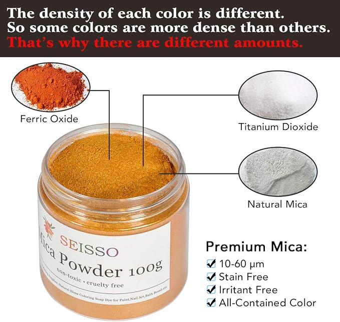 Gold Mica Powder for Epoxy Resin 3.5 oz /100g Powdered Pigment for Soap - Image 3