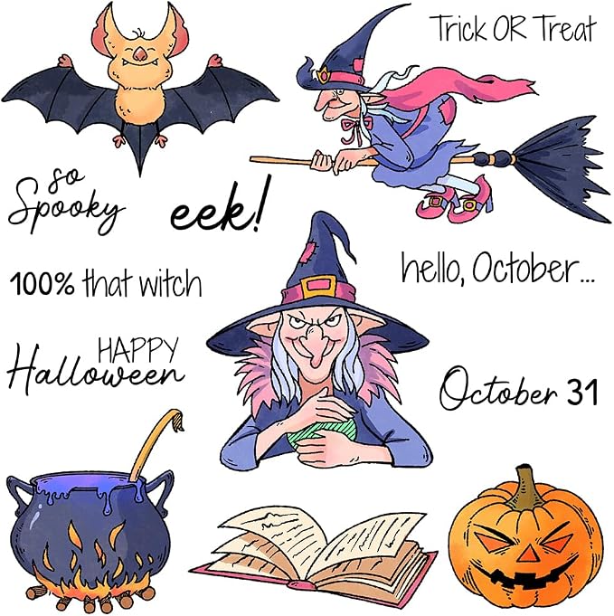 Halloween Clear Silicone stampReusable Stamp - Image 2
