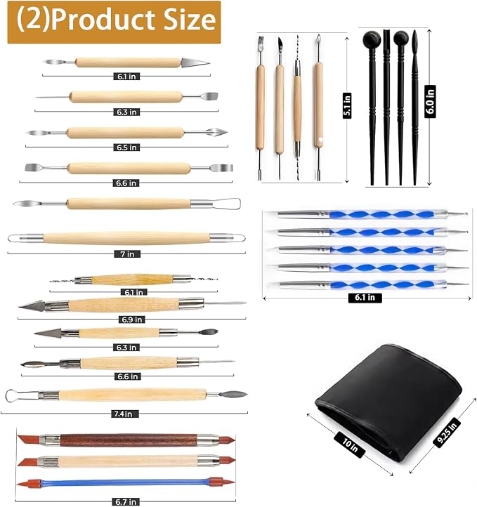 Clay Tools Kit, Pottery Tools Includes Polymer Clay Tools, Sculpting Tools - Image 4