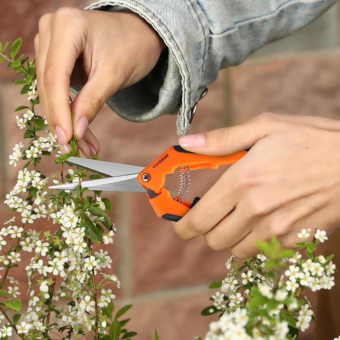 VIVOSUN 6-Pack 6.5 Inch Gardening Scissors Hand Pruner Pruning Shear - Image 9