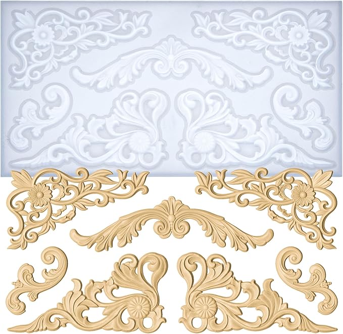 Art Molds for Polyclay Air Dry Clay Plaster Epoxy Resin Fondant Cake Decor by FUNSHOWCASE