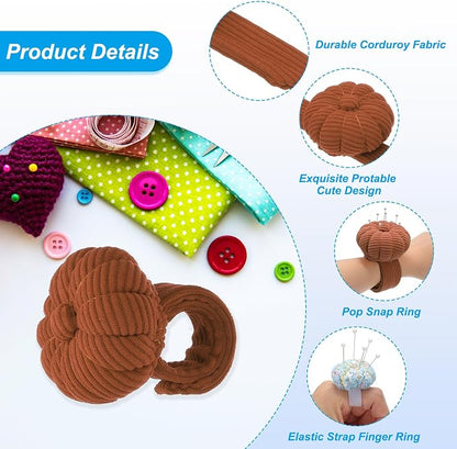 PATIKIL Wrist Pumpkin Pin Cushion, Snap Pin Cushion - Image 3