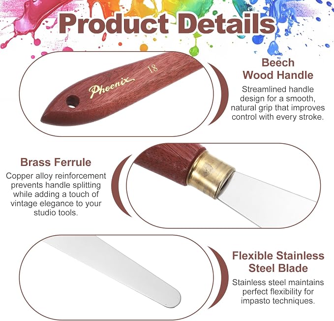 MECCANIXITY Pack of 1 Palette Knife No.18, 9.4" Long Palette Knives - Image 3