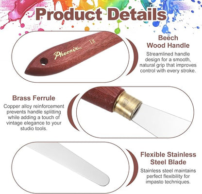 MECCANIXITY Pack of 1 Palette Knife No.18, 9.4" Long Palette Knives - Image 3