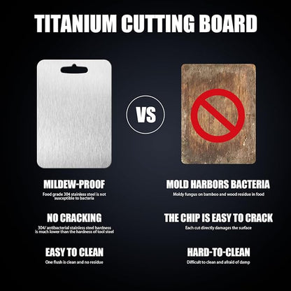Cutting Board Double Sided, Large Size+Small Size, Food Grade Stainless steel - Image 5