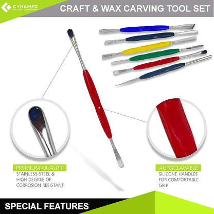 CYNAMED Stainless Steel Spatula Wax & Clay Sculpting Tool Carver Set - Image 2