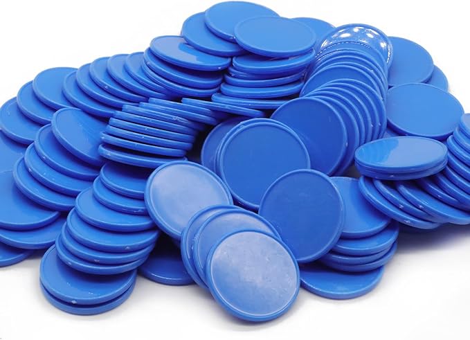 Set of 100 Opaque Plastic Learning Counters Mini Poker Chips Game Tokens by HAKITAROOM