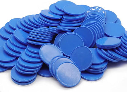 Set of 100 Opaque Plastic Learning Counters Mini Poker Chips Game Tokens by HAKITAROOM