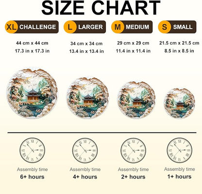 KAAYEE Wooden Puzzles for Adults, 3D Visual Effect Chinese Landscape Painting - Image 6