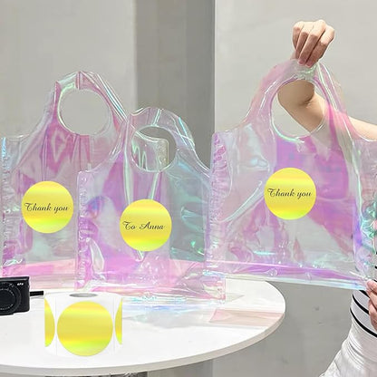 2" Circle Holographic Thermal Label Stickers, Round Printable Rainbow Glitter - Image 5