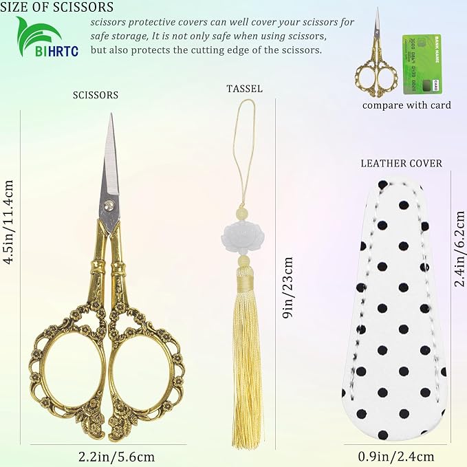 BIHRTC 4.5Inch Embroidery Stainless Steel Scissors - Image 2