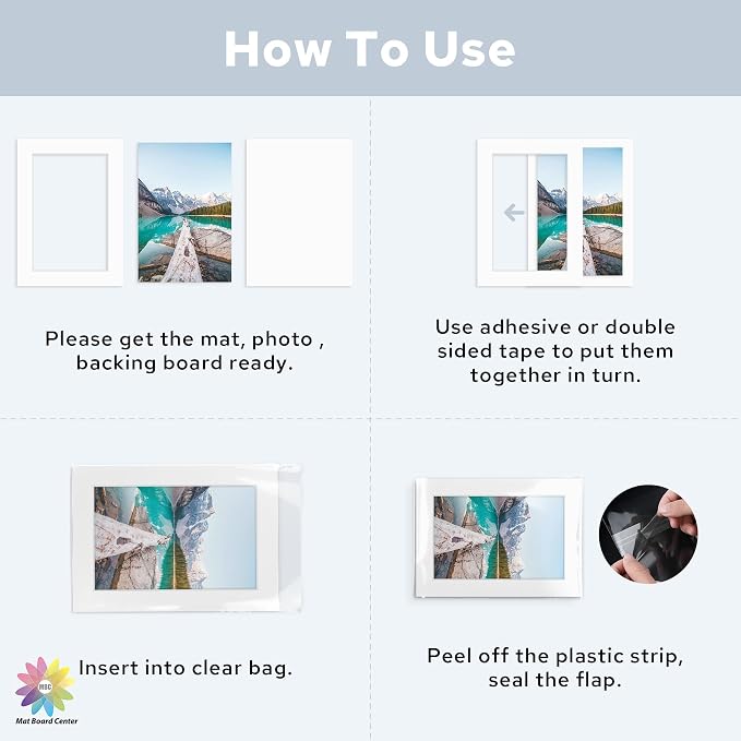 Mat Board Center, 5x7 for 4x6 White Mat Kit - Image 6