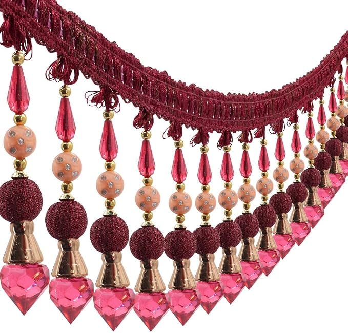 3yards Beading Fringe Trimming Long Beads Tassel Curtain Trim Ribbon Trim - Image 3
