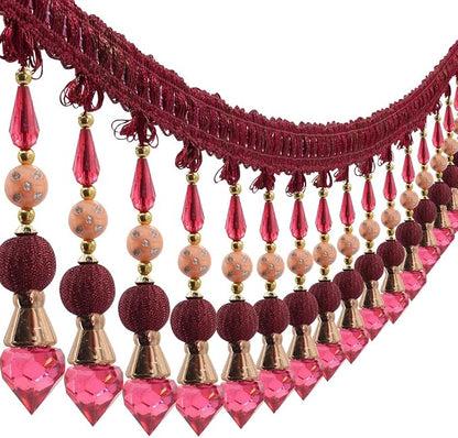 3yards Beading Fringe Trimming Long Beads Tassel Curtain Trim Ribbon Trim - Image 3