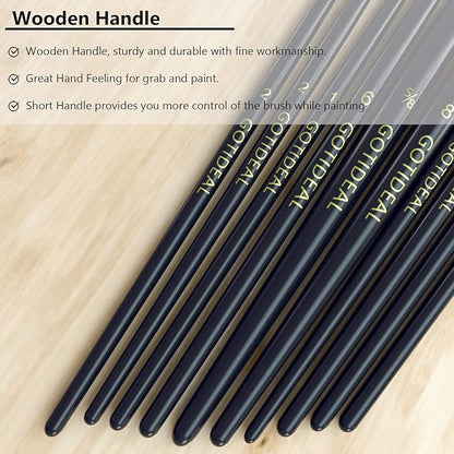 GOTIDEAL Paint Brush Set, Small Nylon Hair Brushes - Image 6