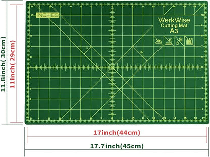 Thickness-Upgraded 12" x 18" Self Healing Sewing Mat, WerkWise Rotary Cutting - Image 4