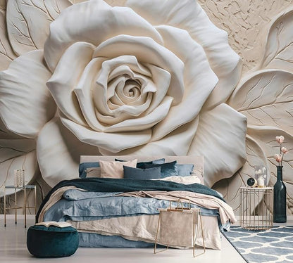 AFZEVEB-3D Rose Flower Wallpaper Large Floral Wall murals - Image 2