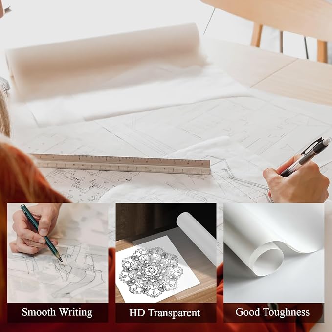 SuFly Tracing Paper Roll 18 Inch Wide x 30 Yards - Image 4