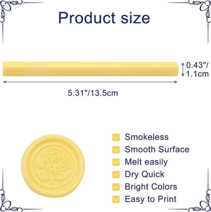 Yoption 15 Pieces Light Yellow Glue Gun Sealing Wax Sticks - Image 2