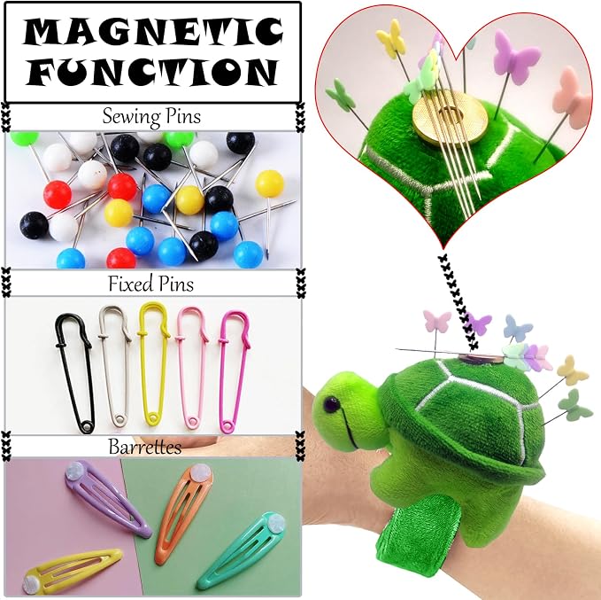 Cute Turtle Wrist Pin Cushion for Sewing - Image 2