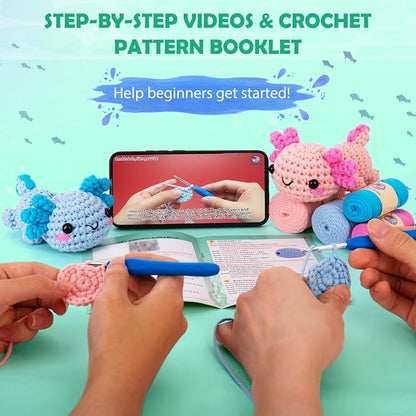 Crochetta Crochet Kit for Beginners, Crochet Starter Kit w Step-by-Step Video - Image 3