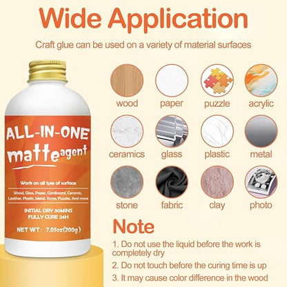 Crafts Sealer Matte Finish, 200ml All Purpose Craft Glue, and Finish, All in - Image 7