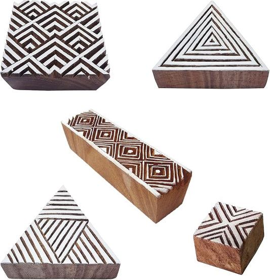 Royal Kraft Geomatric Wooden Printing Stamps by RoyalKraft