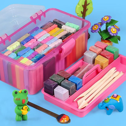 ifergoo Polymer Modeling Clay for Kids DIY Starter Kits, 62 Color Oven Baked - Image 2