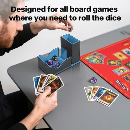Dice Tower and Tray, Portable Commander Deck Box, Foldable Dice Storage Box - Image 6