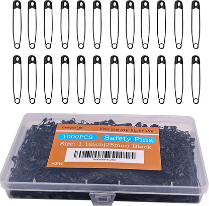 1000PCS Safety Pins, 1.1 inch Small Safety Pins, Rust-Resistant Nickel Plated by Urmspst
