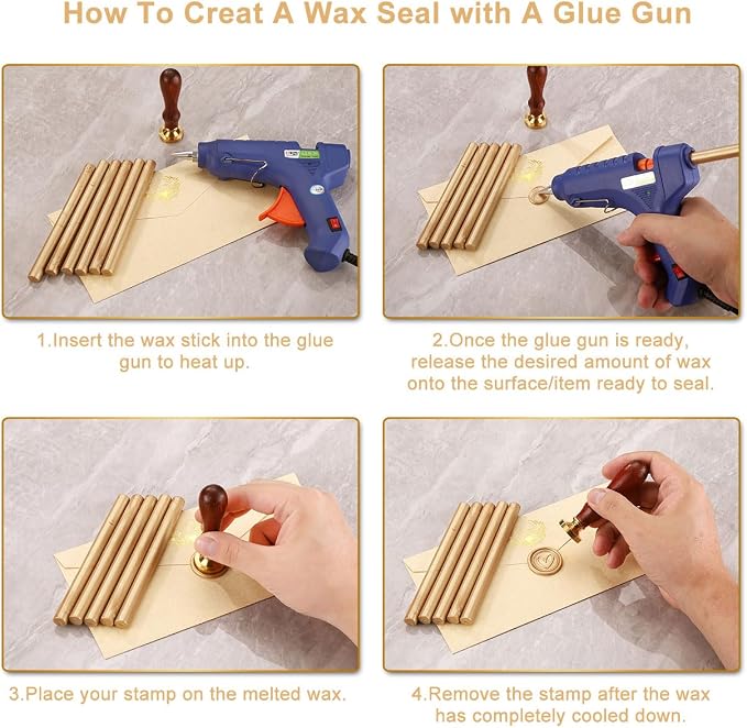 Yoption 15 Pieces Light Gold Glue Gun Sealing Wax Sticks - Image 6