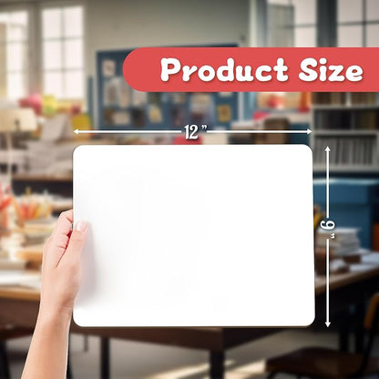 White Board Dry Erase Boards Classroom Pack Mini White Boards 9" x12” Double - Image 2