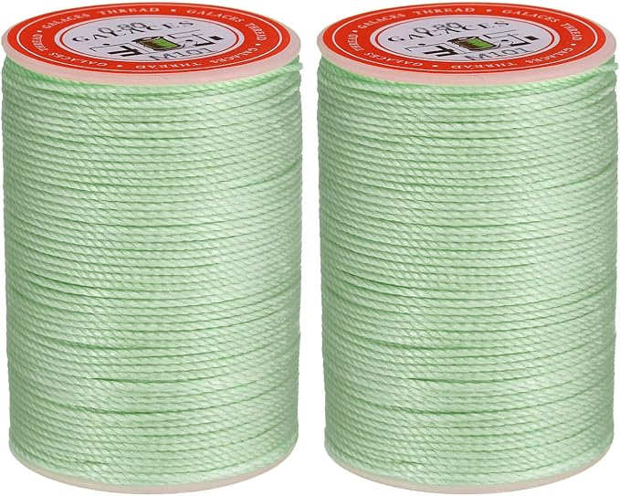 uxcell Round Leather Sewing Waxed Thread, 55m / 60 Yards Polyester Wax String by uxcell
